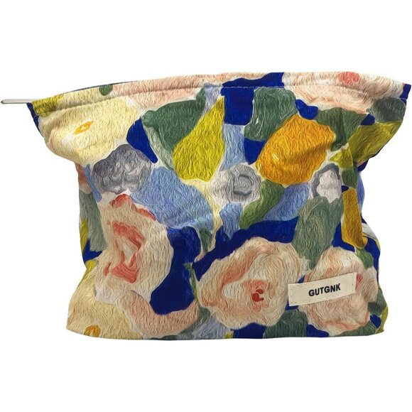 Cotton Cosmetic Bag Monet-Inspired Floral Design For Women's - Picture 1 of 7